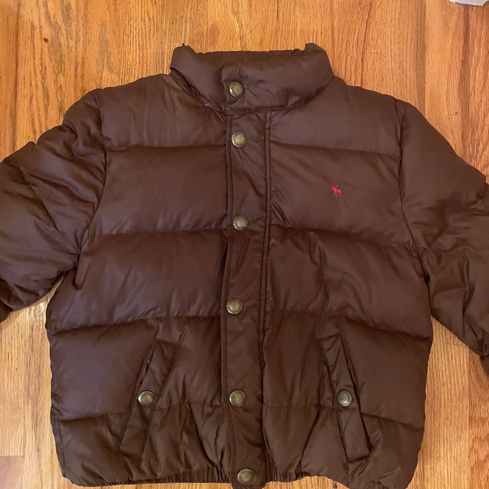 Brown ski puffer jacket